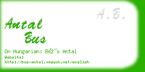 antal bus business card